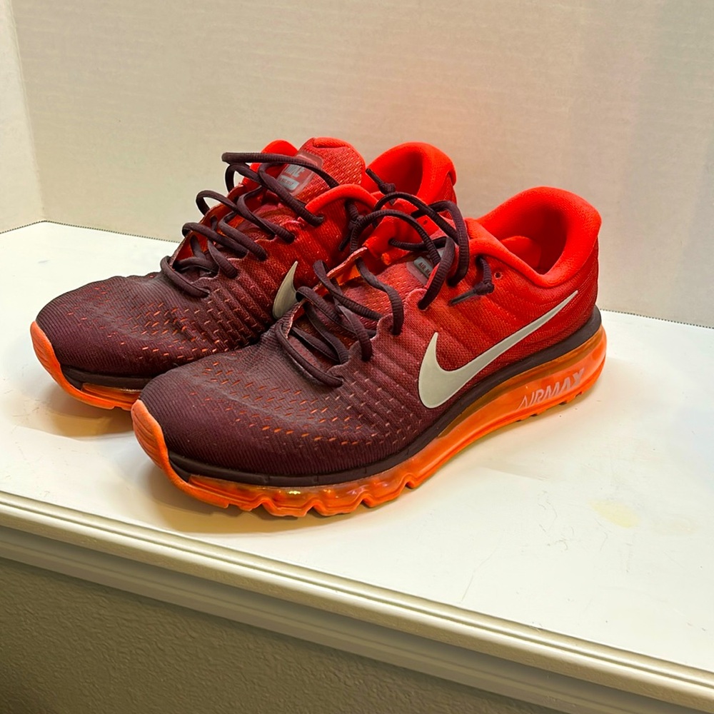 Nike Air Max 2017- Bright Crimson- Running Shoes Men's 10.5 - Gently Worn